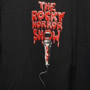 VTG The Rocky Horror Show Live Black Graphic Shirt Movie Musical Mens XL RARE‎